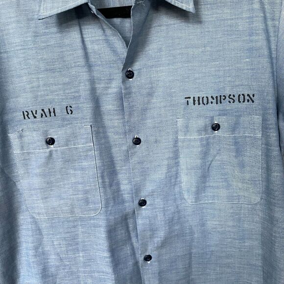 Vietnam Era US NAVY RVAH-6 Named Thompson Big Mac Work Shirt 46" - Picture 3 of 6